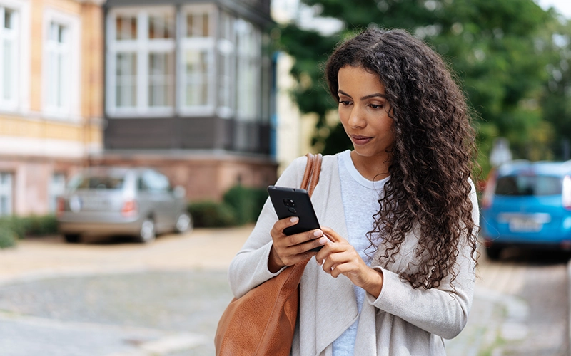 woman on phone