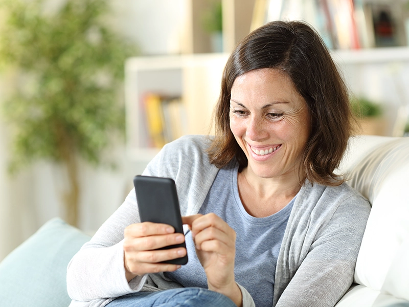 woman on phone